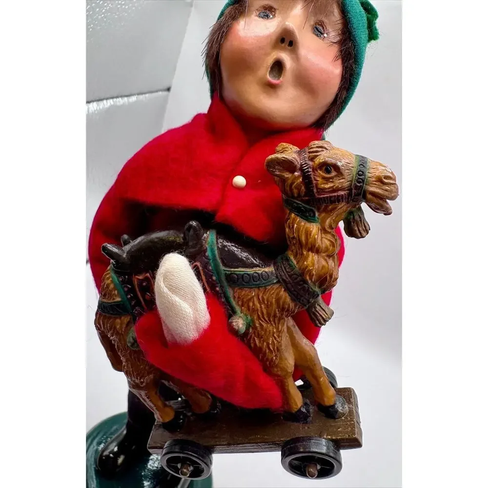 Byers Choice Carolers Child With Toy Signed & Dated 1999
